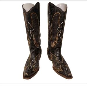 Black and Gold Western Boots